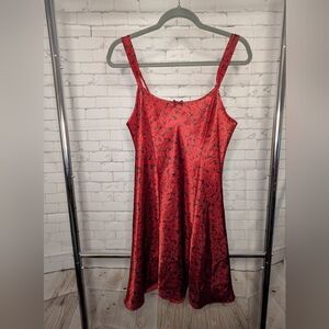 Red Floral Lingerie/Dress Slip